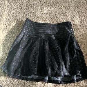 Turbulence Black Skater Mini Skirt with Pleats